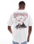 [ONLY & SONS] ONLY & SONS oversized t-shirt with Nevada back print in white XXS White