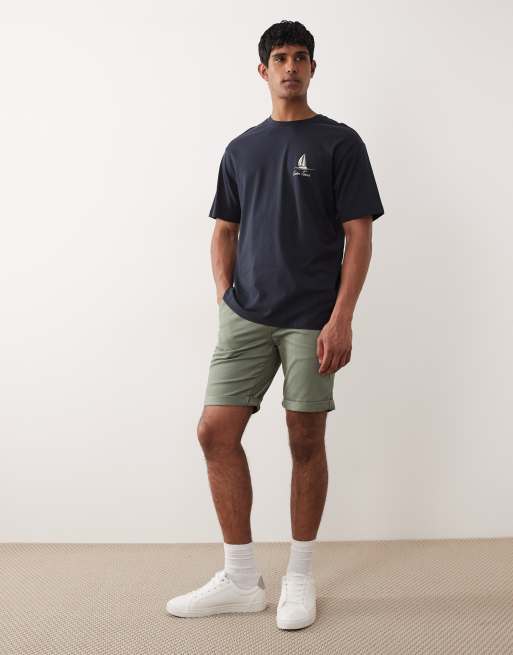 ONLY & SONS oversized t-shirt with Portofino back print in navy , 2 of 5