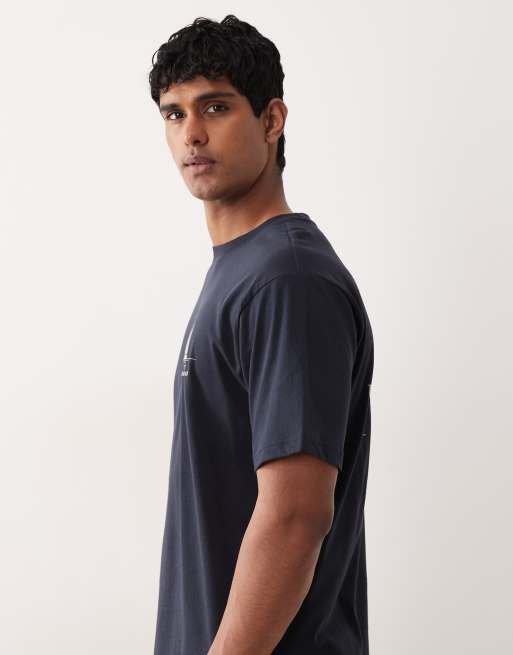ONLY & SONS oversized t-shirt with Portofino back print in navy , 4 of 5