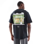 [ONLY & SONS] ONLY & SONS oversized t-shirt with shop back print in black S Jet Black
