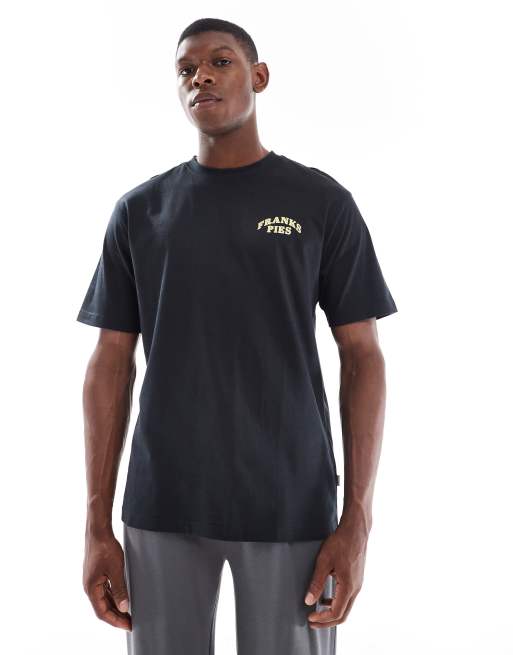 Only & Sons oversized t-shirt with shop back print in black