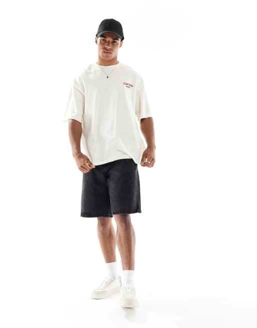 ONLY & SONS oversized t-shirt with slim Jims back print in off white
