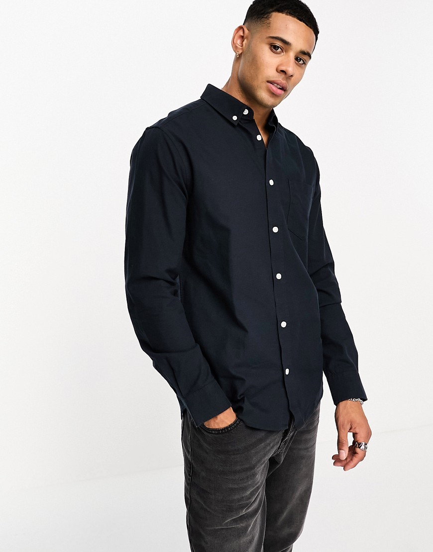 Only & Sons Oxford Shirt In Navy