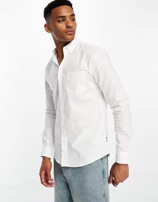 ONLY & SONS oxford shirt in white