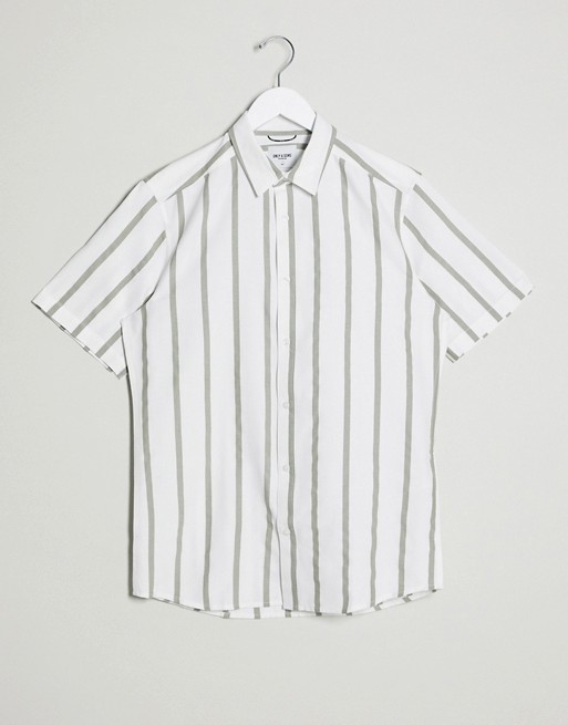 Only & Sons oxford stripe shirt in white