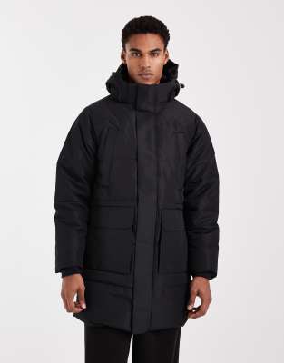 Only & Sons Padded Parka In Black