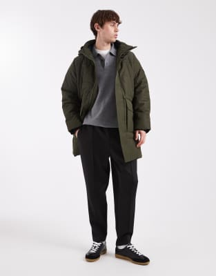 Only & Sons Padded Parka In Green