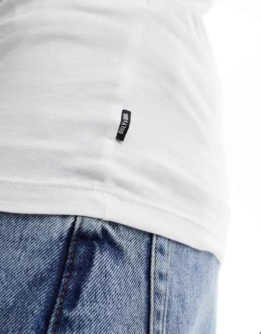 Only & Sons - Pakke med 2 hvide T-shirts med rund hals, 3 af 4