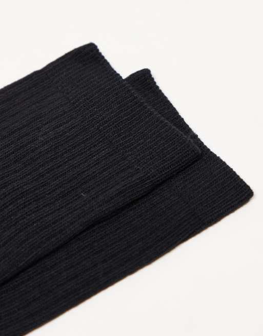 ONLY & SONS - Pakke med 2 par sorte ribstrikkede sokker, 3 af 3