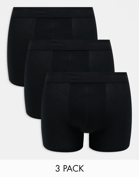 Only & Sons - Pakke med 3 par sorte boksershorts - view 1
