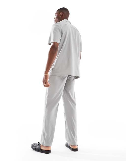 ONLY & SONS - Pantalon ample d'ensemble plissé - Gris, 5 de 5