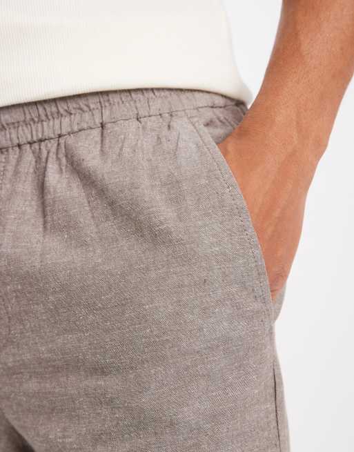 ONLY & SONS - Pantalon ample en lin mélangé - Gris, 4 de 5