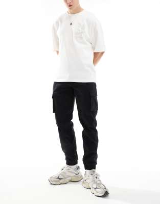 Only & Sons - Pantalon cargo coupe slim à chevilles resserrées - Noir