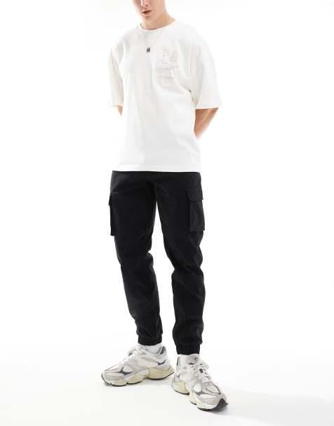 Only & Sons - Pantalon cargo coupe slim à chevilles resserrées - Noir - view 1