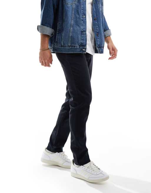 Only & Sons - Pantalon chino coupe slim - Bleu marine, 4 de 5