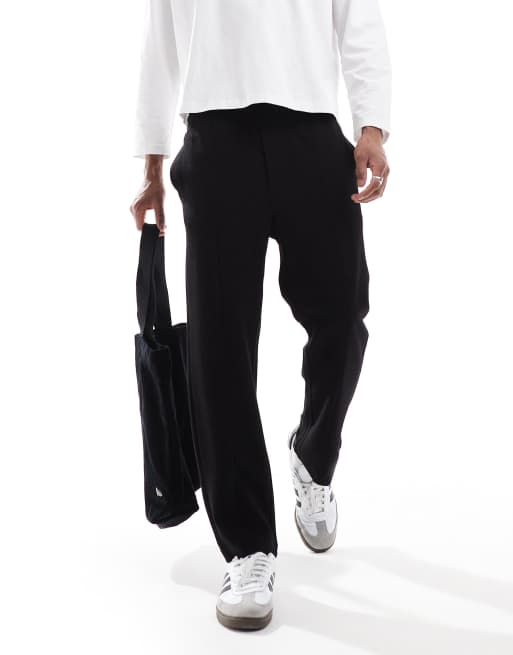 ONLY & SONS - Pantalon de jogging en maille fuselé à couture à l'avant - Noir, 4 de 5