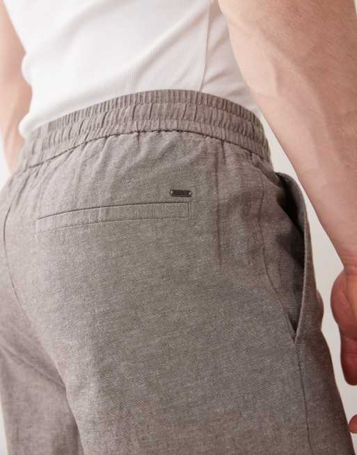 Only & Sons - Pantalon raccourci en lin mélangé - Gris clair, 3 de 5