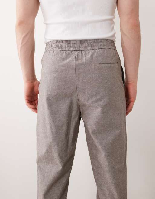 Only & Sons - Pantalon raccourci en lin mélangé - Gris clair, 5 de 5