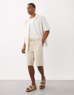 ARMEDANGELS Pantaloncini Uomo JAACQUE LINO – Misto Viscosa E Lino, Regular Fit, Marocco