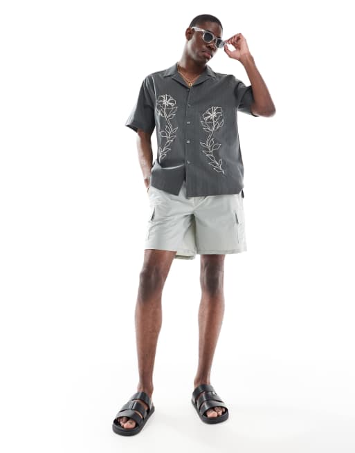 ONLY & SONS - Pantaloncini cargo tecnici grigi, 2 di 5