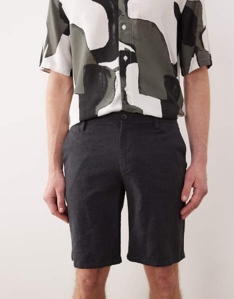 ONLY & SONS - Pantaloncini chino neri in misto lino - view 1