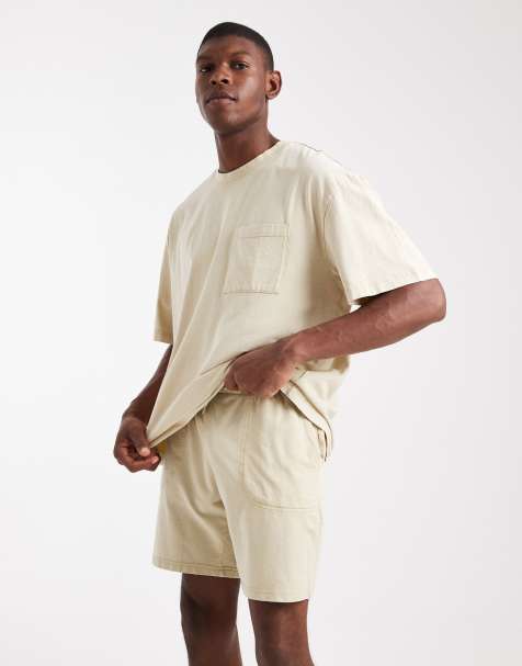 ONLY & SONS - Pantaloncini della tuta verde salvia slavato in coordinato - view 1