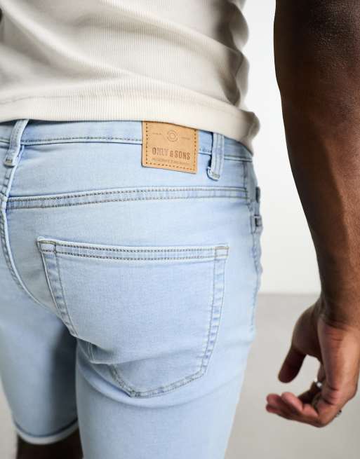 Only & Sons - Pantaloncini di jeans lavaggio chiaro , 3 di 4