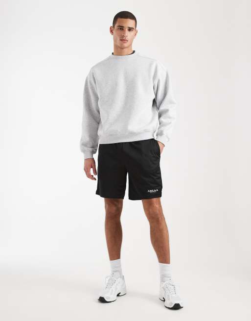 ONLY & SONS - Pantaloncini stile basket vestibilità comoda in tessuto a rete nero, 2 di 5