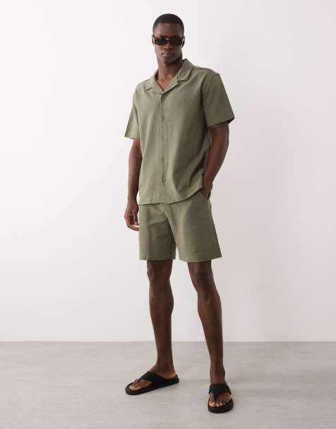 Only & Sons - Pantaloncini vestibilità classica verde oliva in coordinato - view 1