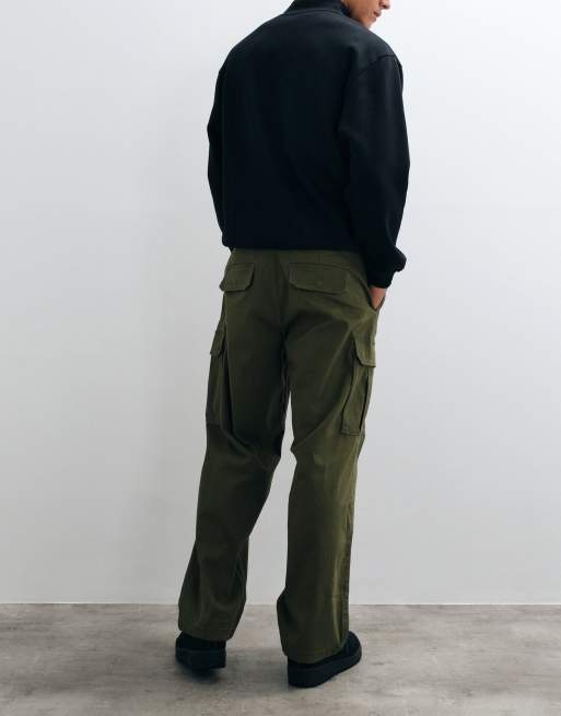 ONLY & SONS pantalones cargo holgados en verde oliva oscuro, 5 de 5