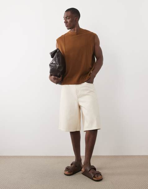 ONLY & SONS - Pantalones cortos vaqueros color crema de corte alargado - view 1