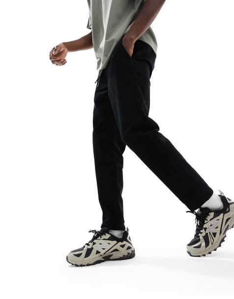 Only & Sons - Pantaloni affusolati corti con vita elasticizzata neri a coste - view 1