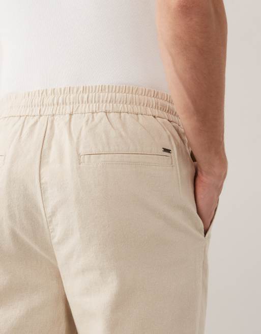 ONLY & SONS - Pantaloni ampi beige in misto lino, 5 di 7