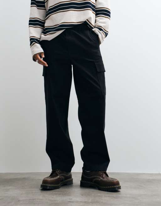 ONLY & SONS - Pantaloni cargo ampi neri sbiaditi, 3 di 5