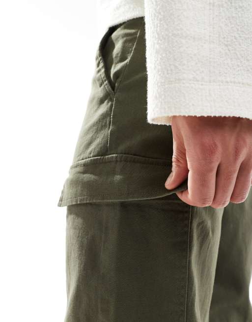 ONLY & SONS - Pantaloni cargo dritti kaki, 2 di 5