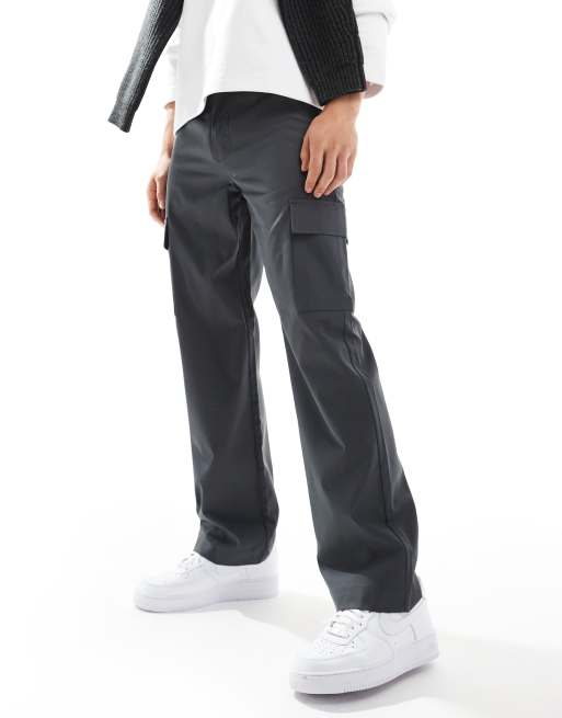 ONLY & SONS - Pantaloni cargo eleganti dal taglio ampio color antracite