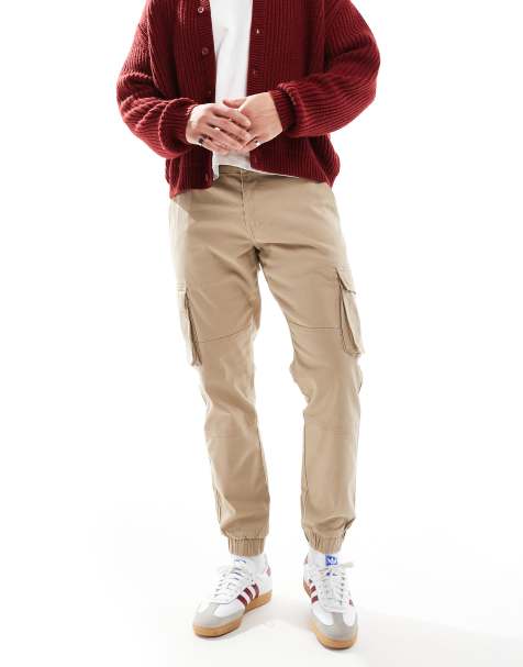 Only & Sons - Pantaloni cargo slim grigio pietra con fondo elasticizzato - view 1