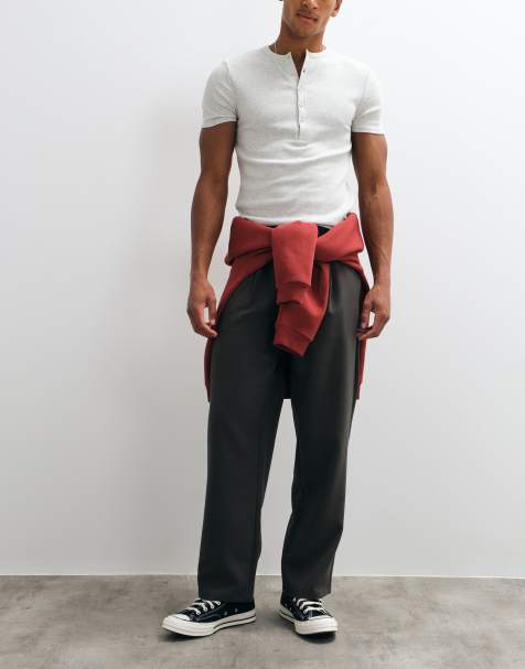 ONLY & SONS pantaloni dritti in grigio scuro - view 1