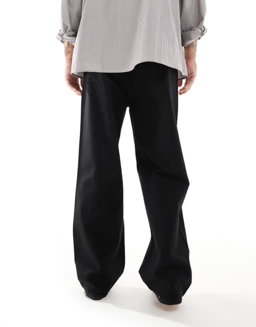 ONLY & SONS - Pantaloni larghi in lino neri, 3 di 5