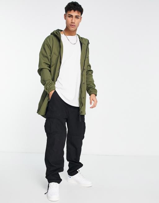 Only Sons Parka con fondo a coda di rondine colore verde chiaro ASOS