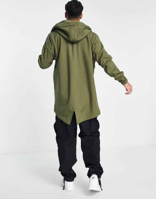 Only Sons Parka con fondo a coda di rondine colore verde chiaro