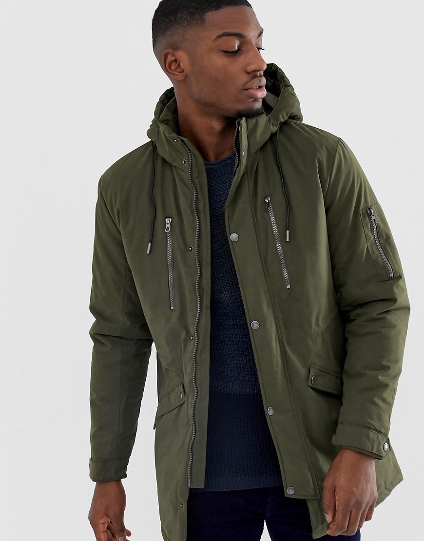 Only & Sons parka in khaki-Green