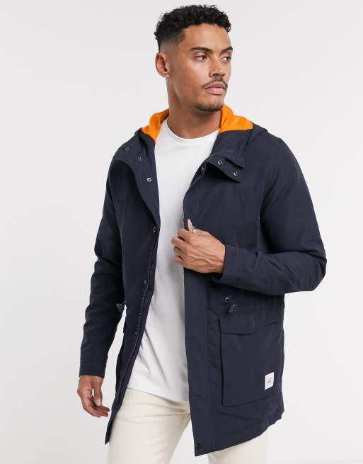 Only Sons Parka l g re capuche Bleu marine ASOS