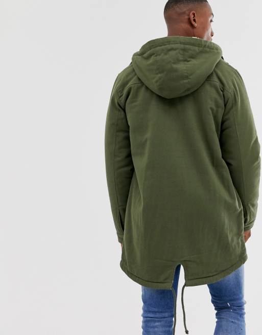 Green fleece sale lined jacket