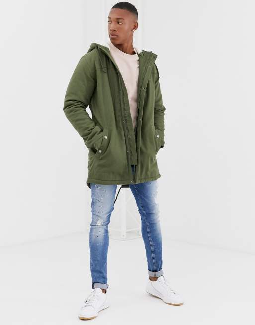 Green fleece sale lined jacket