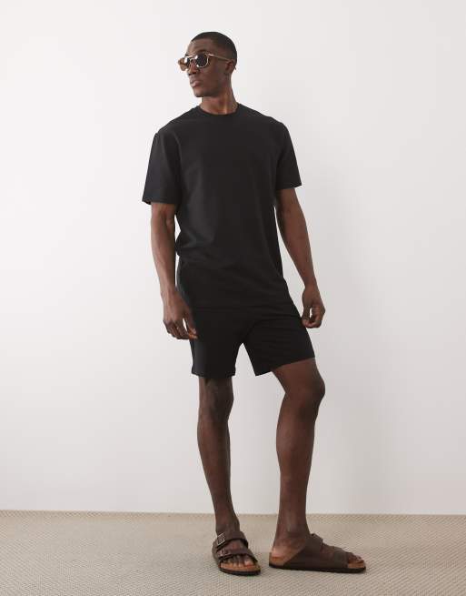 ONLY & SONS - Parte de un conjunto - Camiseta negro de manga corta de tejido gofrado, 2 de 5