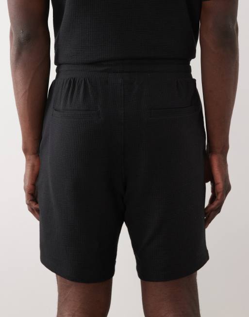 ONLY & SONS - Parte de un conjunto - Pantalones cortos negros de punto gofrado, 5 de 5