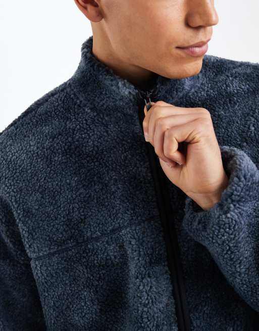 ONLY & SONS - Pile nero e blu con stampa mimetica, 5 di 5