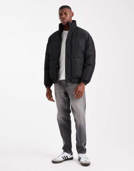 ONLY & SONS - Piumino oversize nero con polsini elasticizzati, 2 di 5