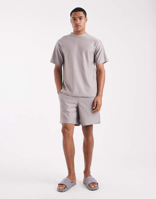 ONLY & SONS – Plisowany szary T-shirt oversize, część zestawu, 2 z 5